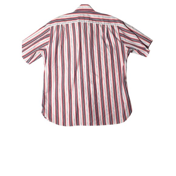 Thomas Dean Short Sleeve Men's Casual Shirts Size Large Blue Orange White - Picture 7 of 8